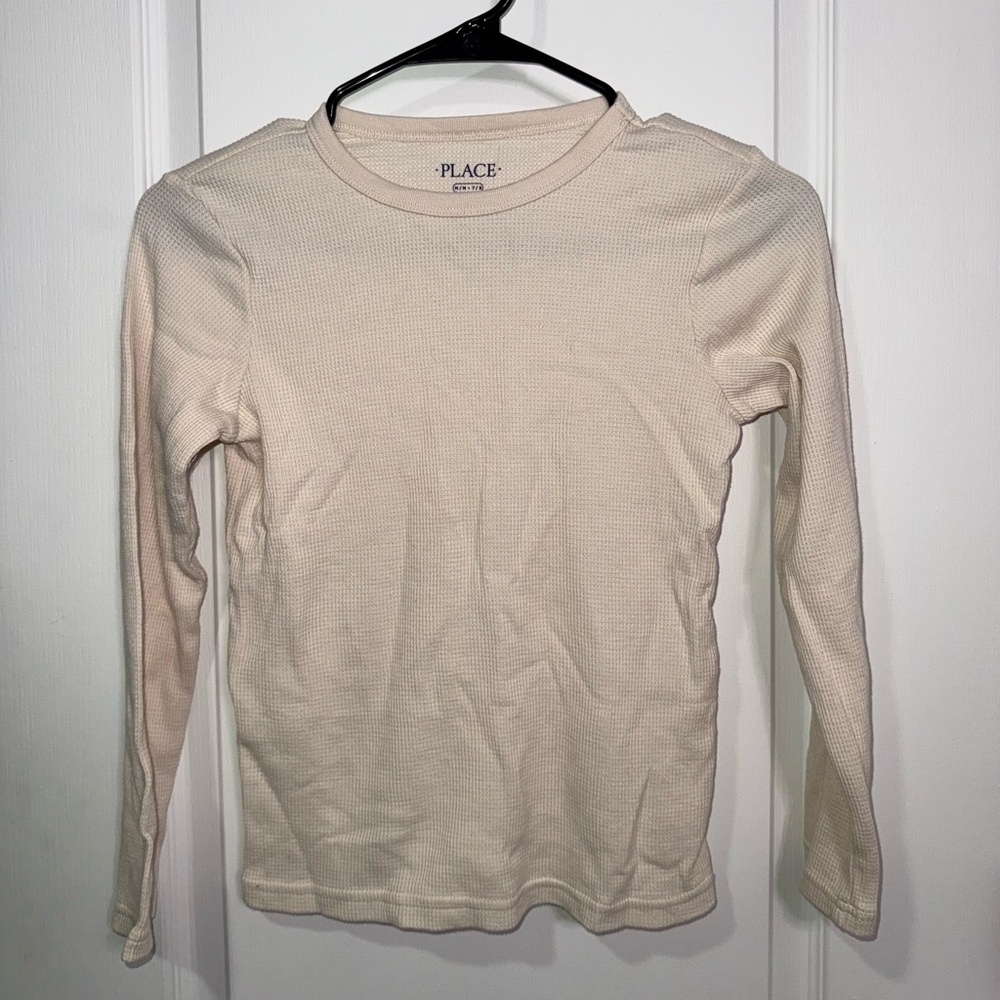 Place Beige Long Sleeve Top
